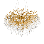 Люстра подвесная с прозрачными стеклянными подвесками в форме капель Диаметр 80 см Droplet Chandelier варинант исполнения - 14 | Loft Concept в Ростове-на-Дону