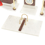 Настольный письменный набор из мрамора и лемезита с гербом и флагом России Marble Accessory варинант исполнения - 4 | Loft Concept в Ростове-на-Дону