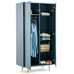 Шкаф двухдверный Scale Ornament Blue Wardrobe варинант исполнения - 5 | Loft Concept в Ростове-на-Дону