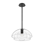 Подвесной светильник с прозрачным двойным стеклянным плафоном в форме купола и внутренней сферой Hinkley варинант исполнения - 2 | Loft Concept в Ростове-на-Дону