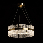 Люстра круглая золотого цвета с прозрачными рельефными стеклянными вставками Textured Glass Chandelier варинант исполнения - 3 | Loft Concept в Ростове-на-Дону