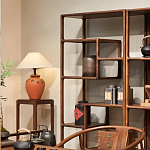 Стеллаж деревянный с полками для хранения Moon Walnut Furniture варинант исполнения - 2 | Loft Concept в Ростове-на-Дону