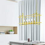 Подвесной светильник прямоугольный 5-ти ламповый Linear Kitchen Light варинант исполнения - 3 | Loft Concept в Ростове-на-Дону