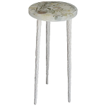 Круглый журнальный столик со столешницей из эпоксидной смолы Epoxy Resin Flowers Coffee Table варинант исполнения - 1 | Loft Concept в Ростове-на-Дону