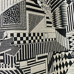 Мебельная ткань Шенилл черно-белый принт 280 см T3-44 варинант исполнения - 2 | Loft Concept в Ростове-на-Дону