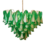 Люстра из стеклянных зеленых лепестков Petalled Illuminator варинант исполнения - 1 | Loft Concept в Ростове-на-Дону