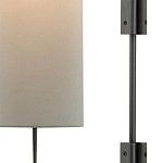 Бра чёрное с тканевым абажуром в форме цилиндра Rough Beauty варинант исполнения - 1 | Loft Concept в Ростове-на-Дону