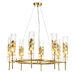 Люстра подвесная круглая с 8-ю цилиндрическими плафонами из стекла LIAISON варинант исполнения - 4 | Loft Concept в Ростове-на-Дону