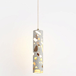 Подвесной светильник с цилиндрическим белым бетонным плафоном Terrazzo Light варинант исполнения - 1 | Loft Concept в Ростове-на-Дону