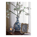 Ваза с мотивами цветущего сада с попугаями Blue Vase Inspired by Nature варинант исполнения - 7 | Loft Concept в Ростове-на-Дону