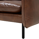 Трехместный кожаный диван на ножках темно-коричневый Tailler Sofa Brown варинант исполнения - 4 | Loft Concept в Ростове-на-Дону