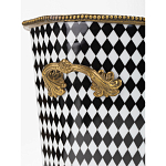 Фарфоровое кашпо Black and white square варинант исполнения - 5 | Loft Concept в Ростове-на-Дону