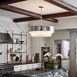 Люстра круглая с подвесками из текстурированного стекла молочного цвета Hinkley варинант исполнения - 8 | Loft Concept в Ростове-на-Дону