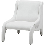 Дизайнерское кресло белое в мягкой велюровой обивке Granger Armchair White варинант исполнения - 1 | Loft Concept в Ростове-на-Дону