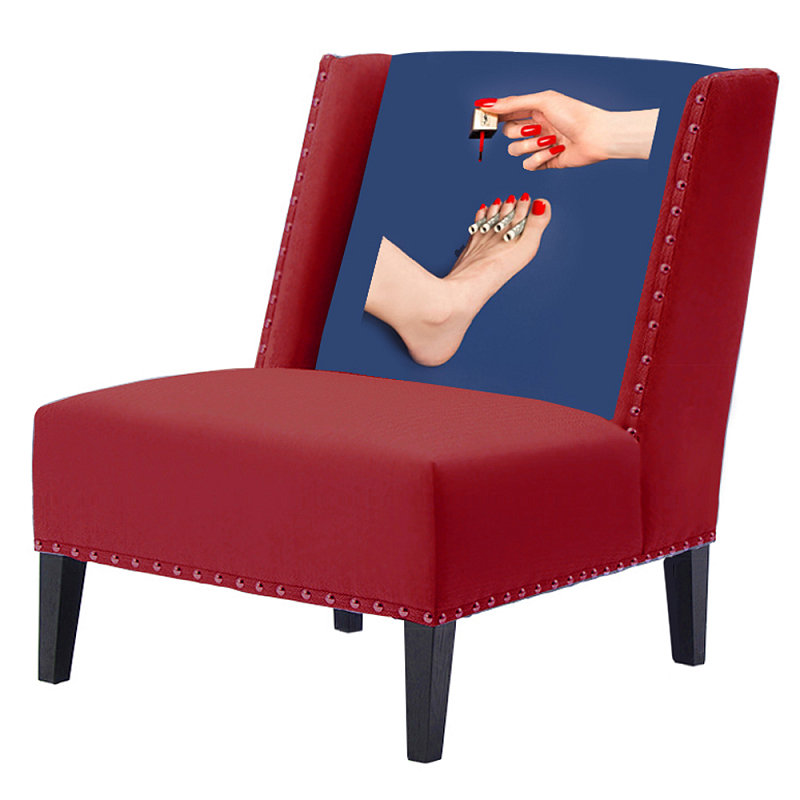 FUN Armchair "Pedicure" Red        -̆  -- | Loft Concept 
