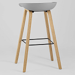 Барный стул на ножках из натурального дерева Boras Grey варинант исполнения - 5 | Loft Concept в Ростове-на-Дону