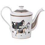 Чайный сервиз из фарфора с изображением лошадей на 6 персон 15 предметов Porcelain Horse Set  варинант исполнения - 2 | Loft Concept в Ростове-на-Дону