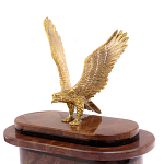 Часы настольные бронзовые из натурального камня Лемезит с декором в виде горного орла Eagle Stone Clock варинант исполнения - 3 | Loft Concept в Ростове-на-Дону