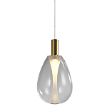 Подвесной светильник со стеклянным плафоном в форме капли NAOMI drop transparent glass варинант исполнения - 1 | Loft Concept в Ростове-на-Дону