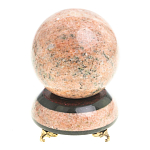 Часы настольные в виде шара из натурального камня Ball Stone Clock варинант исполнения - 3 | Loft Concept в Ростове-на-Дону