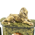 Настольный письменный набор из змеевика и бронзы с декором в виде льва Successful Leader варинант исполнения - 3 | Loft Concept в Ростове-на-Дону