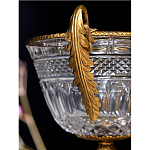 Чаша из прозрачного стекла с ручками и ободком из бронзы Eden Garden варинант исполнения - 3 | Loft Concept в Ростове-на-Дону