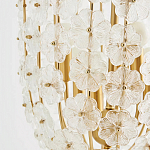 Подвесной светильник декорированный цветами из стекла Lightness of Flowers варинант исполнения - 2 | Loft Concept в Ростове-на-Дону