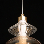 Подвесной светильник с вертикальной композицией из прозрачных и янтарных стеклянных шаров и ромбов Gabriel Scott Luna варинант исполнения - 19 | Loft Concept в Ростове-на-Дону