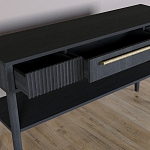 Дизайнерская Консоль с полкой и ящиком Primo Черный дуб варинант исполнения - 6 | Loft Concept в Ростове-на-Дону