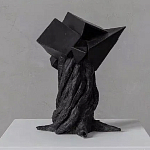 Скульптура «Окаменелый рост», Черный объект варинант исполнения - 2 | Loft Concept в Ростове-на-Дону