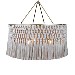 Люстра круглая плетеная с бахромой Wicker Tassel Chandelier варинант исполнения - 1 | Loft Concept в Ростове-на-Дону