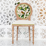 Стул бежевый из натурального бука с изображением птицы в саду Blooming Colored Birds варинант исполнения - 3 | Loft Concept в Ростове-на-Дону