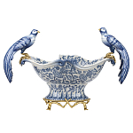 Фарфоровая чаша с птицами Blue and White варинант исполнения - 1 | Loft Concept в Ростове-на-Дону