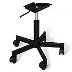 Стул с мягкой серой обивкой из велюра и подъемно-поворотным механизмом на черных колесиках Harper Gray варинант исполнения - 4 | Loft Concept в Ростове-на-Дону