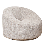 Кресло вращающееся круглой формы из серого шенилла Favorite Vacation Place варинант исполнения - 4 | Loft Concept в Ростове-на-Дону