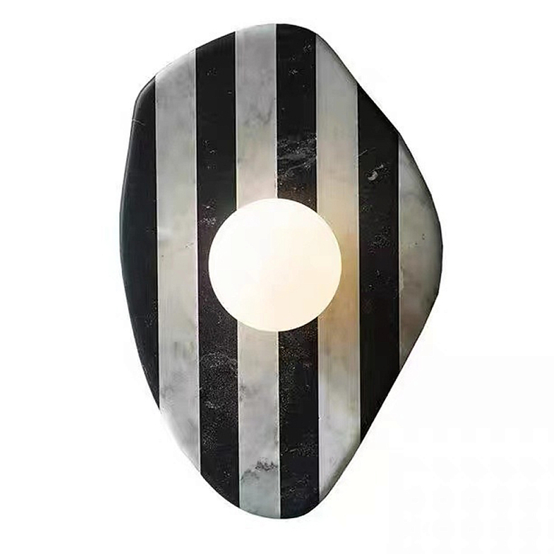 Бра полосатое из мрамора Shaw Marble Lighting Черно-белый Прозрачный Красный Бра полосатое из мрамора Shaw Marble Lighting Черно-белый Прозрачный Красный в Ростове-на-Дону | Loft Concept