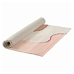 Ковер из хлопка с абстрактным принтом бежевого цвета Elysian Flow Blush варинант исполнения - 2 | Loft Concept в Ростове-на-Дону