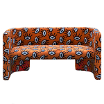 Акцентный Двухместный Диван Leela Оранжевый Орнамент варинант исполнения - 3 | Loft Concept в Ростове-на-Дону