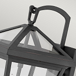 Настенный фонарь черного цвета с прозрачным стеклянным плафоном трапециевидной формы Hinkley варинант исполнения - 8 | Loft Concept в Ростове-на-Дону