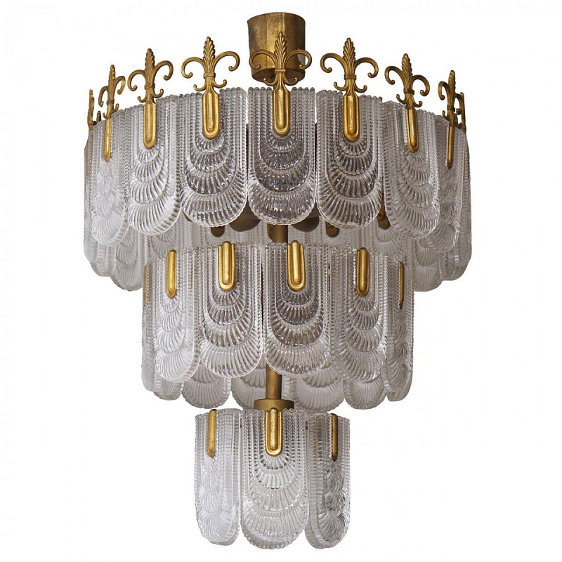 Large Art Deco Murano Kaiser Leuchten Chandelier   -- | Loft Concept 