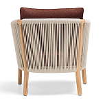 Дизайнерское уличное кресло из массива дерева с веревочной спинкой BOBOLI Armchair варинант исполнения - 5 | Loft Concept в Ростове-на-Дону