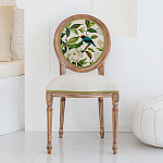 Стул бежевый из натурального бука с изображением птиц и цветов Blooming White Magnolias варинант исполнения - 3 | Loft Concept в Ростове-на-Дону