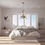 Люстра в виде клетки с цветами Flower Cell варинант исполнения - 4 | Loft Concept в Ростове-на-Дону