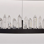 Люстра с двумя кольцами черного цвета с хрустальными элементами QUARTZ CRYSTAL варинант исполнения - 6 | Loft Concept в Ростове-на-Дону