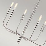 Люстра с 6-ю лампами на тонких изогнутых рожках в современном стиле Feiss варинант исполнения - 11 | Loft Concept в Ростове-на-Дону