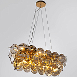 Люстра с круглыми стеклянными подвесками Cardiel Amber Glass Chandelier варинант исполнения - 2 | Loft Concept в Ростове-на-Дону