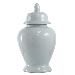 Ваза белая с крышкой однотонная Chinoiserie Ceramics варинант исполнения - 1 | Loft Concept в Ростове-на-Дону