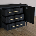 Буфет Primo с тремя ящиками и двумя фасадами Черный дуб варинант исполнения - 4 | Loft Concept в Ростове-на-Дону