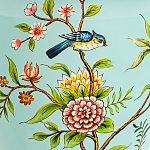 Настольная лампа голубая с изображением птиц Slip Away варинант исполнения - 6 | Loft Concept в Ростове-на-Дону