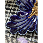 Менажница темно-синяя фарфоровая с бронзовой фигуркой ангела Eden Garden варинант исполнения - 4 | Loft Concept в Ростове-на-Дону